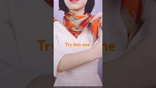 How to 👔 a scarf 🧣scarf around neck  perfect stylish silk scarf tie method [upl. by Yajet829]