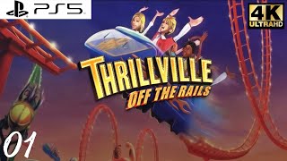 Thrillville Off The Rails PS5 Lets Play Part 1 Thrillville Stunts  No Commentary 4K60fps [upl. by Summer719]