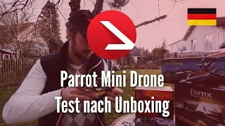 Parrot Mini Drone Test nach Unboxing 4K UHD [upl. by Eidson]