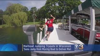 Wisconsin Teens Tryout To Be Mail Boat Jumpers [upl. by Valley]