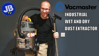 Vacmaster 20L Dust Extractor  Industrial Wet and Dry Vacuum Cleaner with HEPA 13 Filtration [upl. by Esorbma]