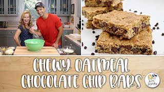 Chewy Oatmeal Chocolate Chip Bars  Baking With Josh amp Ange [upl. by Enelav]