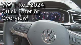 VW T Roc 2024  Quick Interior Overview And First Impressions [upl. by Nollaf222]