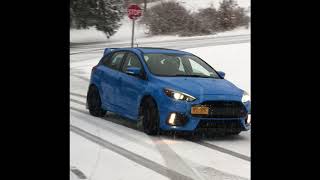 Focus RS In Snow With Summer Tires [upl. by Ephram564]