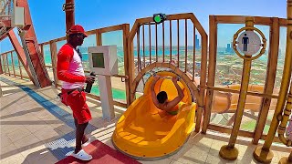 The Crazy Fractionator Water Slide at Meryal Waterpark Qatar [upl. by Nissensohn457]