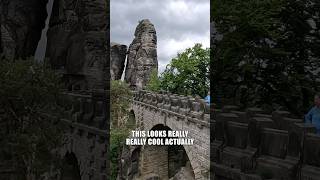 Visiting Bastei Bridge in Germany 🇩🇪 shorts [upl. by Imojean]