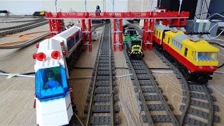 Random controlled Lego city trains full lap with onboard cam [upl. by Lerret]