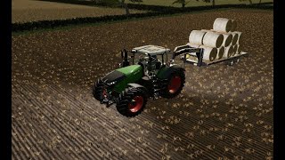 Making bales FS19 Glazebrook EP2 [upl. by Sihun713]