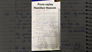 Prove of cayley Hamilton theorem  BA  bsc 1st sem [upl. by Winter501]