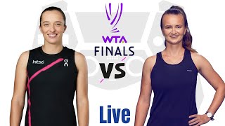 Iga Swiatek vs Barbora Krejčíková  WTA Finals Riyadh 2024 Live [upl. by Neibart]