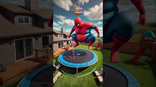 Trampoline bouncing  Spiderman vs Joker vs Venom vs Captain America brawlstars spiderman joker [upl. by Calica]