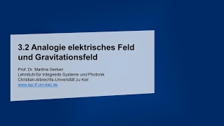 32 Analogie elektrisches Feld und Gravitationsfeld [upl. by Airenahs797]