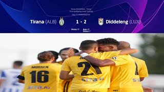 TIRANA 12 DUDELANGE  HIGHLIGHTS  12072022 [upl. by Asselam]