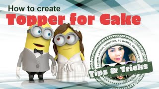 How to create topper for cake Tagalog photoshop [upl. by Lashondra]