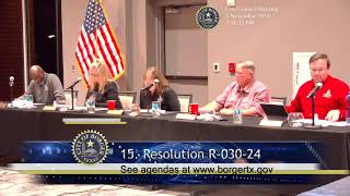 City of Borger  Regular City Council Meeting  November 5th 2024 [upl. by Alleber]