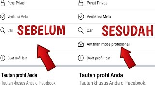 Cara Mengatasi Facebook Tidak Ada Mode Profesional [upl. by Rosalia]