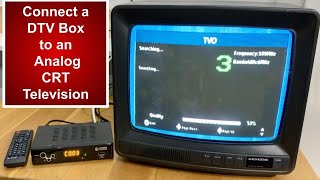 How to Connect a Digital TV Converter Box to an Analog CRT TV  DTV Box to older television [upl. by Bullough]