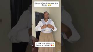 Three types of students resuming school 😂 comedy funny relatable shortsviral mamaafrica [upl. by Bentlee]