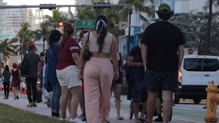 🇺🇸 Ocean Drive day at Miami beach walk  beach walk 4k [upl. by Orravan]