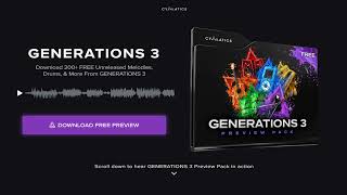 Cymatics  GENERATIONS 3  Free Download  Sample Pack Download  Cymatics Free Pack [upl. by Nirtiak519]