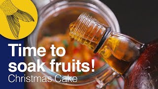 Christmas Fruit Cake Recipe–PART 1 Cake MixingFruit Soaking  Kolkata Christmas Plum Cake at Home [upl. by Arrais]