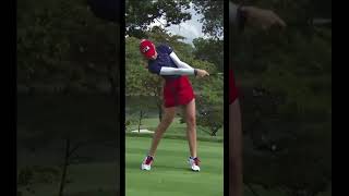 Nelly Solheim nellykorda swingofbeauty golf lpga solheimcup slowmotion golfswing [upl. by Nitza]