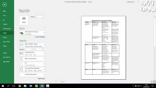 Microsoft excel düzgün çıktı alma ve bir sayfaya sığdırma [upl. by Mirna]