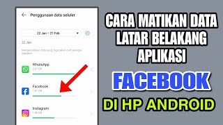 Cara Mematikan Data Latar Belakang Aplikasi Facebook [upl. by Hitchcock]