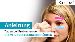 Tapen bei Problemen der Stirn und Nasennebenhöhlen  Kintex® Anleitung zum Kinesiologie Tapen [upl. by Nalac]