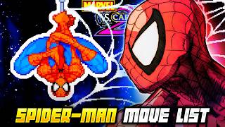 SPIDERMAN MOVE LIST  Marvel vs Capcom 2 New Age of Heroes MvC2 [upl. by Remot]