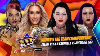 WWE 2K20  ZELINA VEGA amp CARMELLA VS JESSICA amp GIGI FOR THE WOMENS TAG TITLES  SummerSlam [upl. by Biddle]