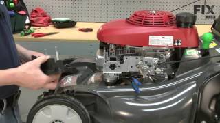 Honda Lawn Mower Repair  How to Replace the Carburetor Assembly [upl. by So]