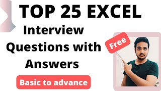 Top 25 Excel Interview Question and Answer with Examples in 2024  Learn Basic to Advance Excel Free [upl. by Lowell]