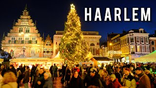 🎄Haarlem Christmas Market 2023 Night walk through the Christmas city 4K [upl. by Ventre851]