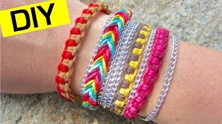 DIY Friendship Bracelets  How to Make a Fishtail Bracelet [upl. by Niwhsa]