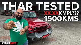 Is the New Thar 5Door the Ultimate Road Trip SUV  Fuel Economy Test over 1500KM Trip  PowerDrift [upl. by Downing]