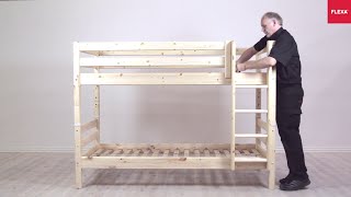 FLEXA Classic Bunk Bed with Straight Ladder Assembly Instruction [upl. by Audra]