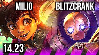 MILIO amp Draven vs BLITZCRANK amp Ezreal SUP  Rank 8 Milio  NA Challenger  1423 [upl. by Light763]