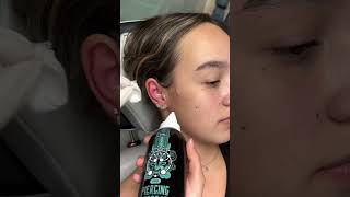 Tragus and lobe piercings Base Laboratories Pro Hypochlorous Acid Spray for topnotch aftercare 🌟 [upl. by Campney576]