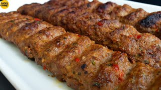 TURKISH ADANA KEBAB RECIPE  TURKISH KEBAB WITHOUT GRILL  by Aqsas Cuisine [upl. by Barn869]