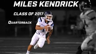 Miles Kendrick 2017 ATHQuarterback Senior Highlights [upl. by Minardi184]