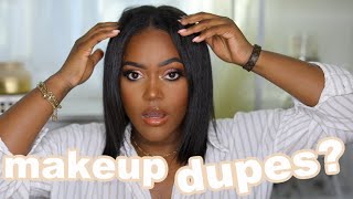 DRUGSTORE MAKEUP DUPES FOR HIGH END PRODUCTS Maybelline Fenty Beauty Elf Cosmetics [upl. by Bary]