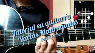 Varias Madrugadas Santa Fe Klan tutorial como tocar la canción en guitarra 🎸 [upl. by Lamphere]