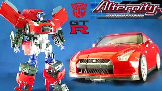 Transformers Alternity Optimus Prime Nissan GTR transformation fyp fypシ toys vlog [upl. by Maude885]