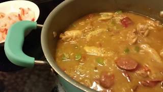 How To Cook A Simple Chicken Sausage and Shrimp Gumbo [upl. by Inverson513]