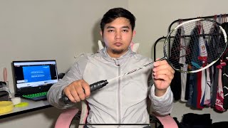 How to wrap your badminton racket with a PU Grip [upl. by Eessej648]