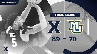 BIGEASThoops Highlights 8 Xavier vs Marquette [upl. by Garrott]