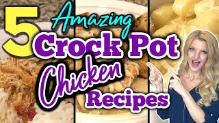 5 Best CROCKPOT CHICKEN RECIPES you Dont Want To Miss  COZY SLOW COOKER RECIPES [upl. by Torhert]