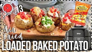 Air Fried Flamin Hot Cheetos Loaded Baked Potato Ninja Foodi Recipe shorts [upl. by Osrit]