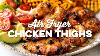 Air Fryer Chicken Thighs Quick amp Easy  Supergolden Bakes [upl. by Naillig229]